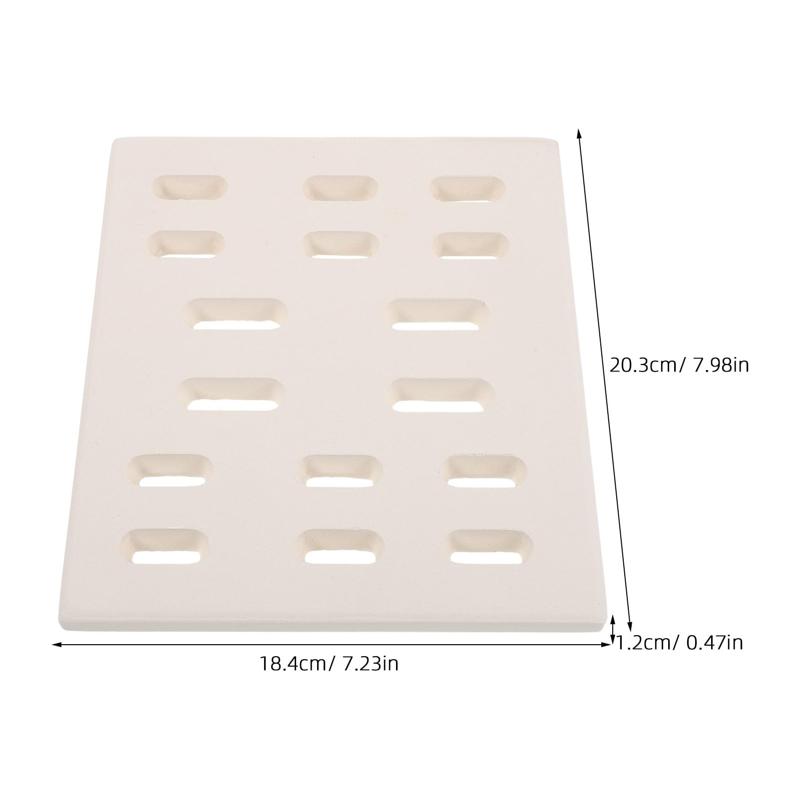 ibasenice Diffusore di Fiamma in Mattoni ceramici - Piastra radiante per Barbecue a Gas da 8x7,2 Pollici - Bricchetti in Ceramica Resistenti, Ideali per grigliate estive.