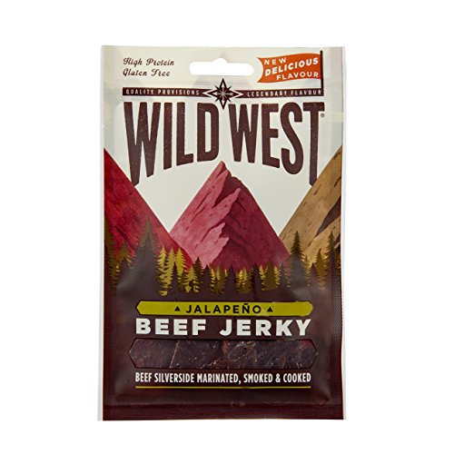 Wild West Jalapeno Beef Jerky, 35 g, Pack of 12