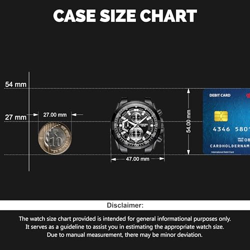 Image of LONGBO Black Business Casual Stainless Steel Decorative Subdials Big Blue Dial Scratch Resistant Waterproof Analog Watch for Men and Boys
