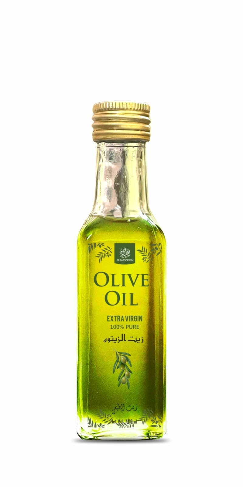 AL MASNOON Extra Virgin Olive Oil ? 100% Natural and Pure Zaitoon Oil, 100 Ml Pack of 1
