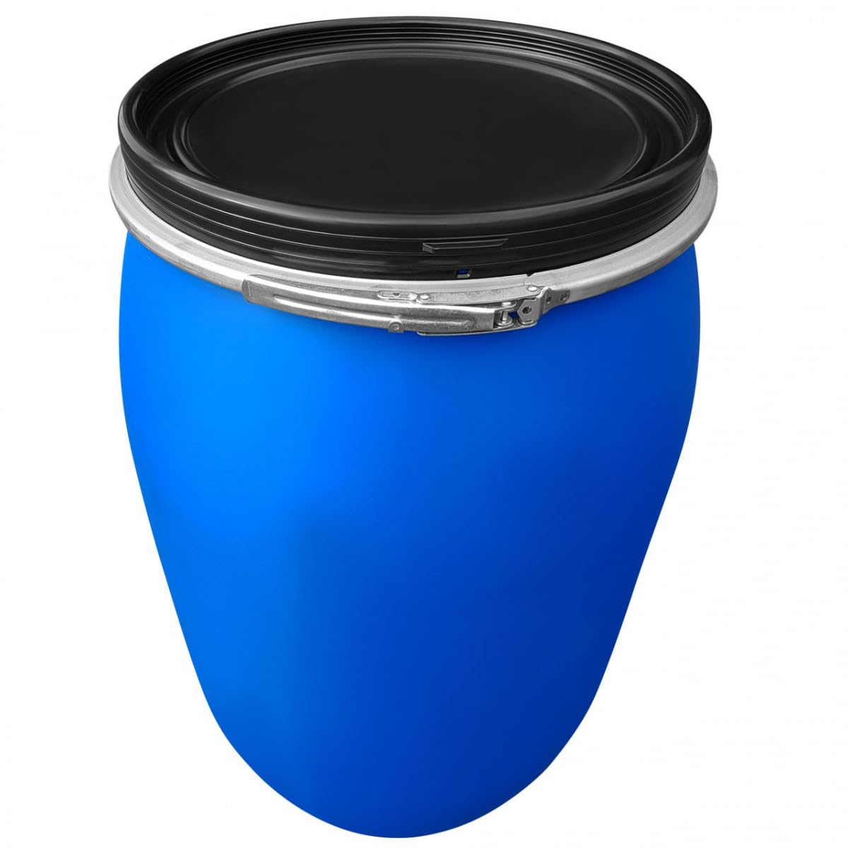 220 L Weithalsfass Kunststoffdeckelfass mit Spannring, Blau, UN Zulassung