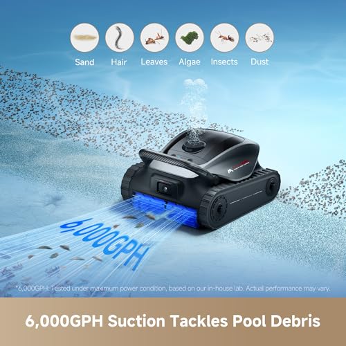 Image of MOVA Diver A10 Cordless Robotic Pool Vacuum Cleaner with Fine Filter, 240min Runtime, Wall Climbing & Double-Pass Waterline Scrubbing, AI-Powered Edge Cleaning & Path Planning, Auto Parking, 8 Modes