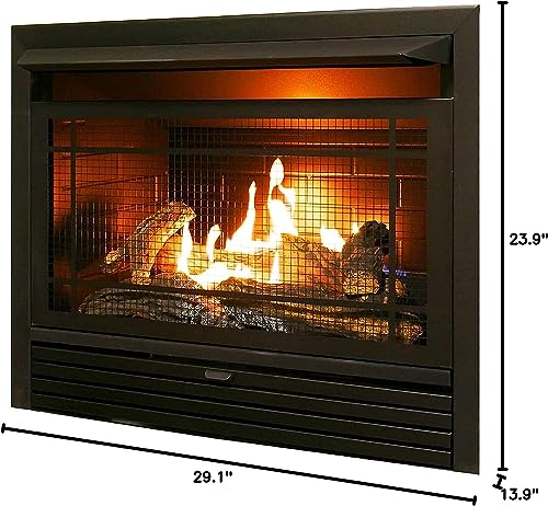 Duluth Forge FDF300T Dual Fuel Ventless Fireplace Insert, Thermostat Control, 5 Fire Logs, Use With Natural Gas Or Liquid Propane thumb #10