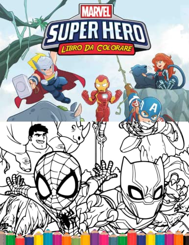 Superheroes Libro Da Colorare: Deluxe Edition 2022-2023 Superhero Libro da colorare per bambini, ragazzi, ragazze, età 4-8,9-12 per tutti i fan | ... 100+ di alta qualità e illustrazioni uniche