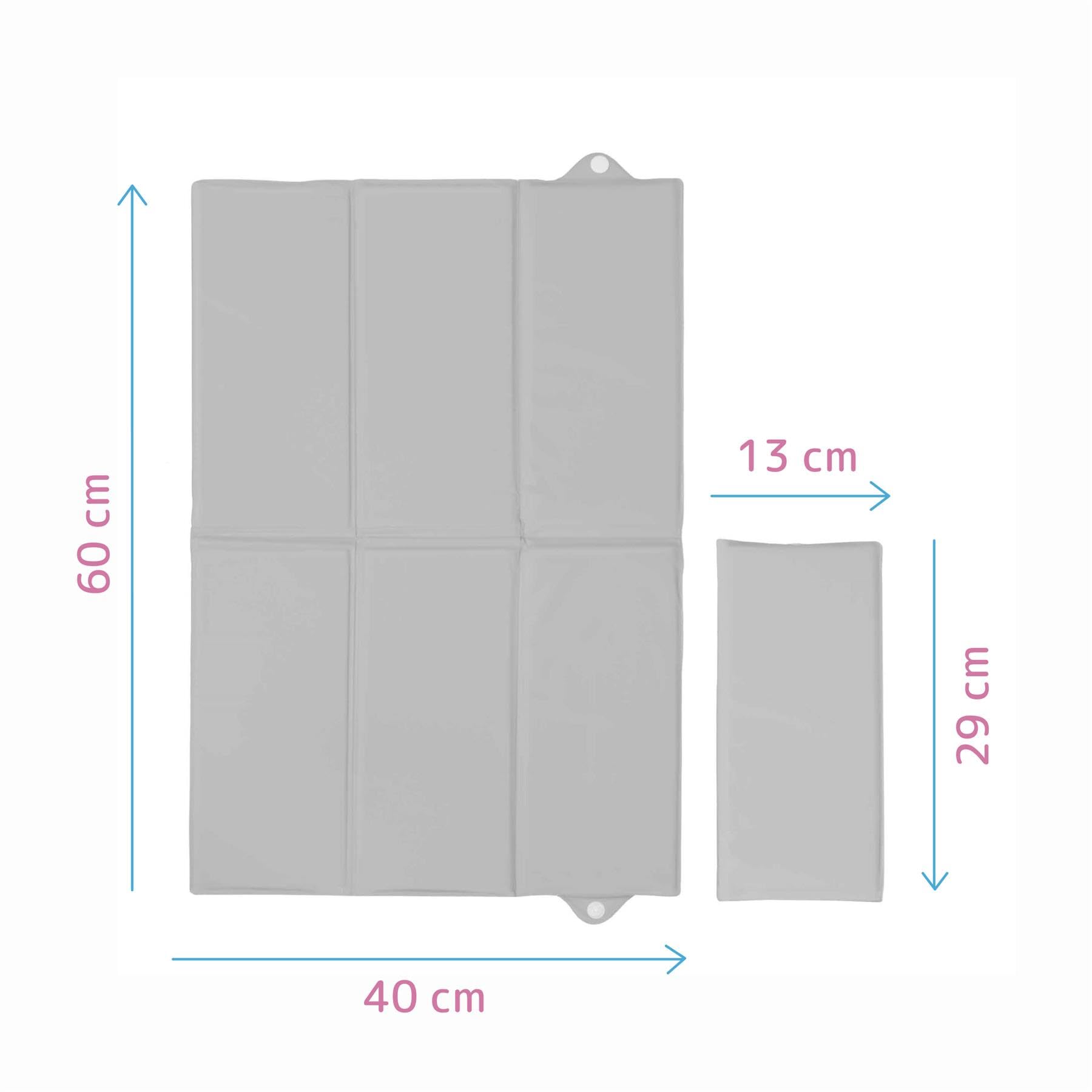 Portable Foldable Baby Travel Changing Mat, Grey - Image 3