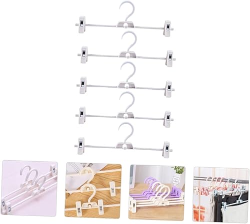 Miniatura 9 de Housoutil Perchas para pantalones para faldas, colgador de corbatas, colgador de trajes, perchas con clip para colgar colgadores, colgadores de