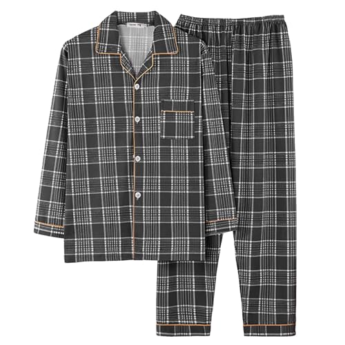 Pyjama homme en coton premium à carreaux style traditionnel tissé