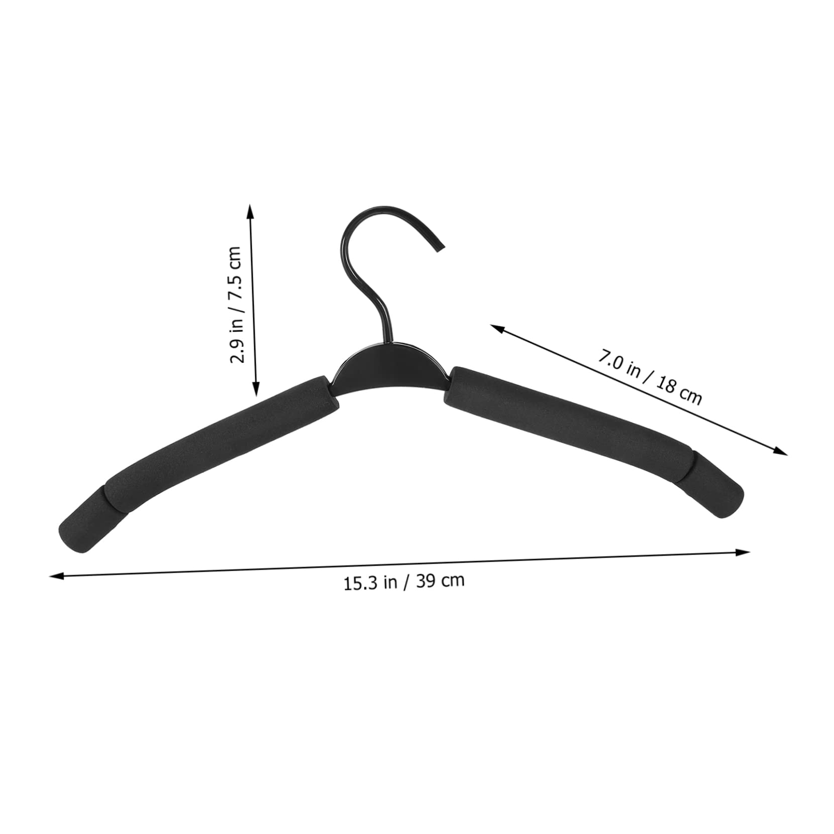 Alipis 10 Stück Schwarze Hosenbügel aus Hochdichtem Schwamm rutschfeste Multifunktionale Kleiderbügel mit Glatter Oberfläche Platzsparend und Langlebig für Jeans Röcke und Vielseitige