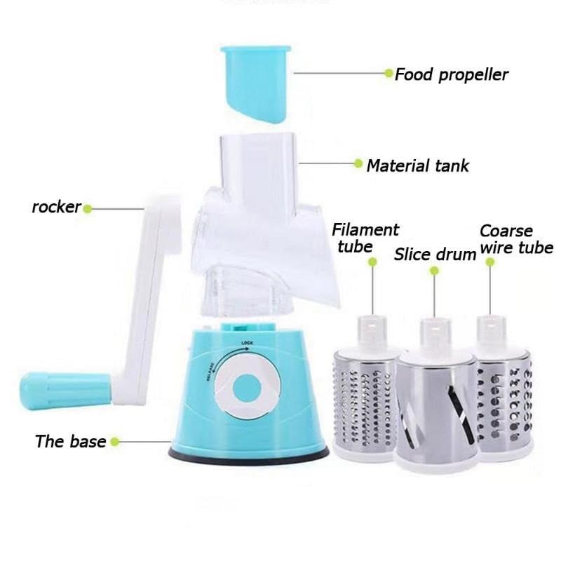 Cortadora manual giratoria multifunción para verduras blanca miniatura 3