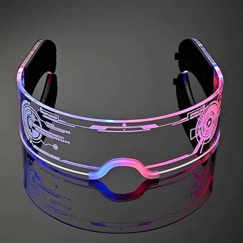 XiXiYang Occhiali da sole a LED con cielo stellato, 7 modalità di illuminazione ricaricabili tramite USB, occhiali da sole al neon luminosi, accessori per feste e festival (tecnologia di finitura) XiXiYang Occhiali da sole a LED con cielo stellato, 7 modalità di illuminazione ricaricabili tramite USB, occhiali da sole al neon luminosi, accessori per feste e festival (tecnologia di finitura)