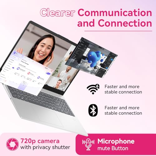 Image of HP Laptop for Students and Business, Intel 8 Core i3-N305 Processor, 8GB RAM, 256GB PCIe SSD, 15.6 inch FHD IPS Micro-Edge Anti Glare Display, Fingerprint Reader, Webcam Privacy Shutter, Win 11 Home, Pink