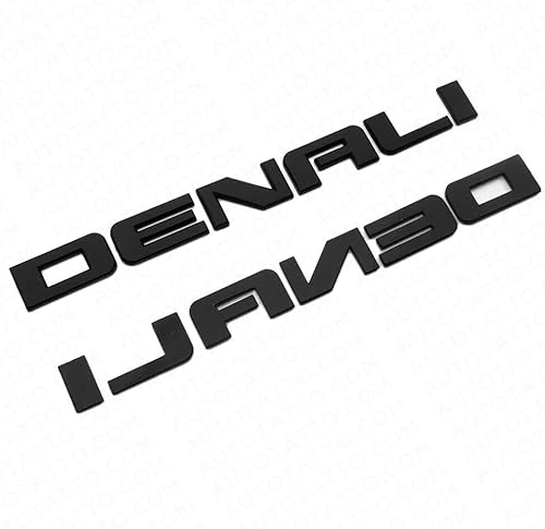 Miniatura 5 de Aimoll Denali Emblemas de placa de identificación, insignia para GM 07-16 Yukon Sierra Terrain (negro mate)