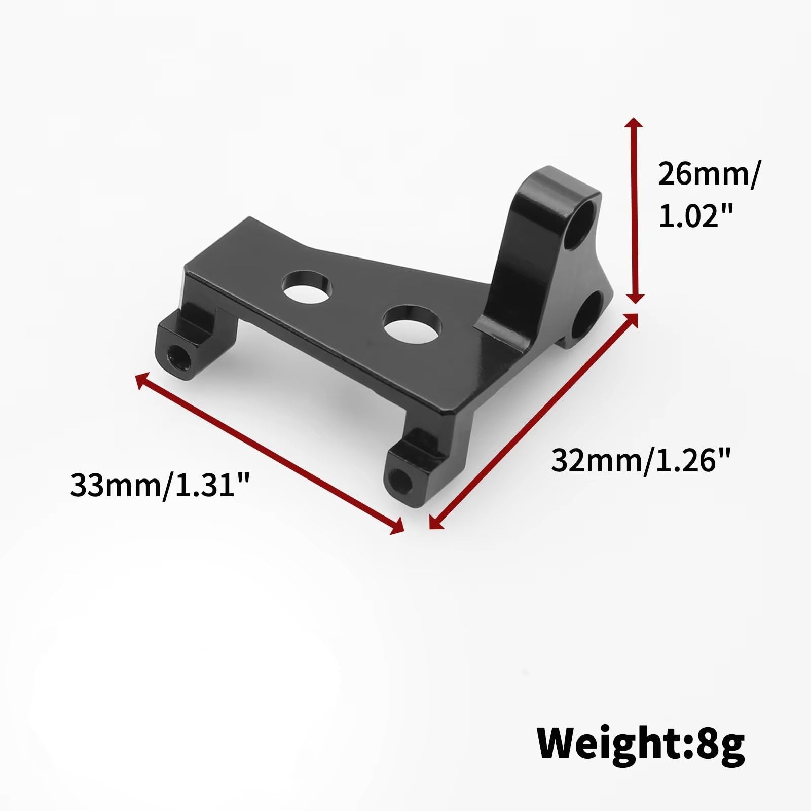 RC Car Accessories for Traxxas for Trx4 for Trx6 1/10 Metal Center Gear Box Diff Lock Servo Mount RC Crawler Car Upgrade Parts Accessories(Black)