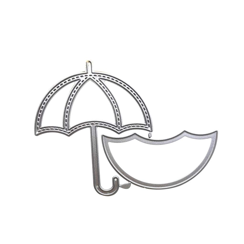 Bydezcon Umbrella Metal Cutting Dies Stencil Scrapbooking Album Stamp Paper Card Embossing Decoration Craft Cardmaking Kits For Adults
