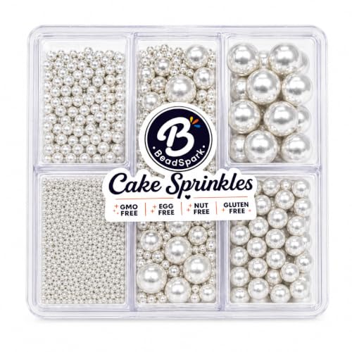 Silver Cake Pearls Edible, 4.6oz, for Cupcakes, Cookie, Baking &amp; Decorating