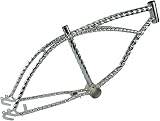 OG Lowrider 20' Twisted Chrome/Gold Bicycle Frame – Classic Lowrider Bike Frame Steel Construction with Vintage Style & Durable Build, Bicycle Frame (Chrome)
