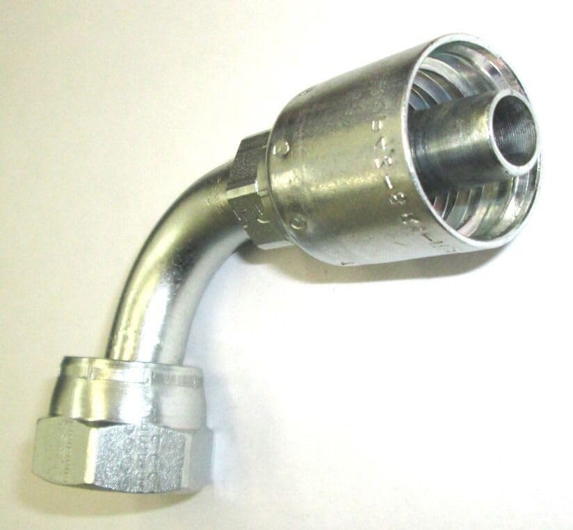 Generic HF 13943-06-04 - Parker 13943-6-4 Fitting 1/4'' Hose X 3/8'' Female JIC 37 - Swivel - 90 Elbow - Short Drop