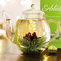 Creano 6 Teeblumen Geschenkbox grüner Tee in edler Magnetbox mit Silberprägung - 6 verschiedene Sorten - Geschenk zu Weihnachten – Ansicht 3