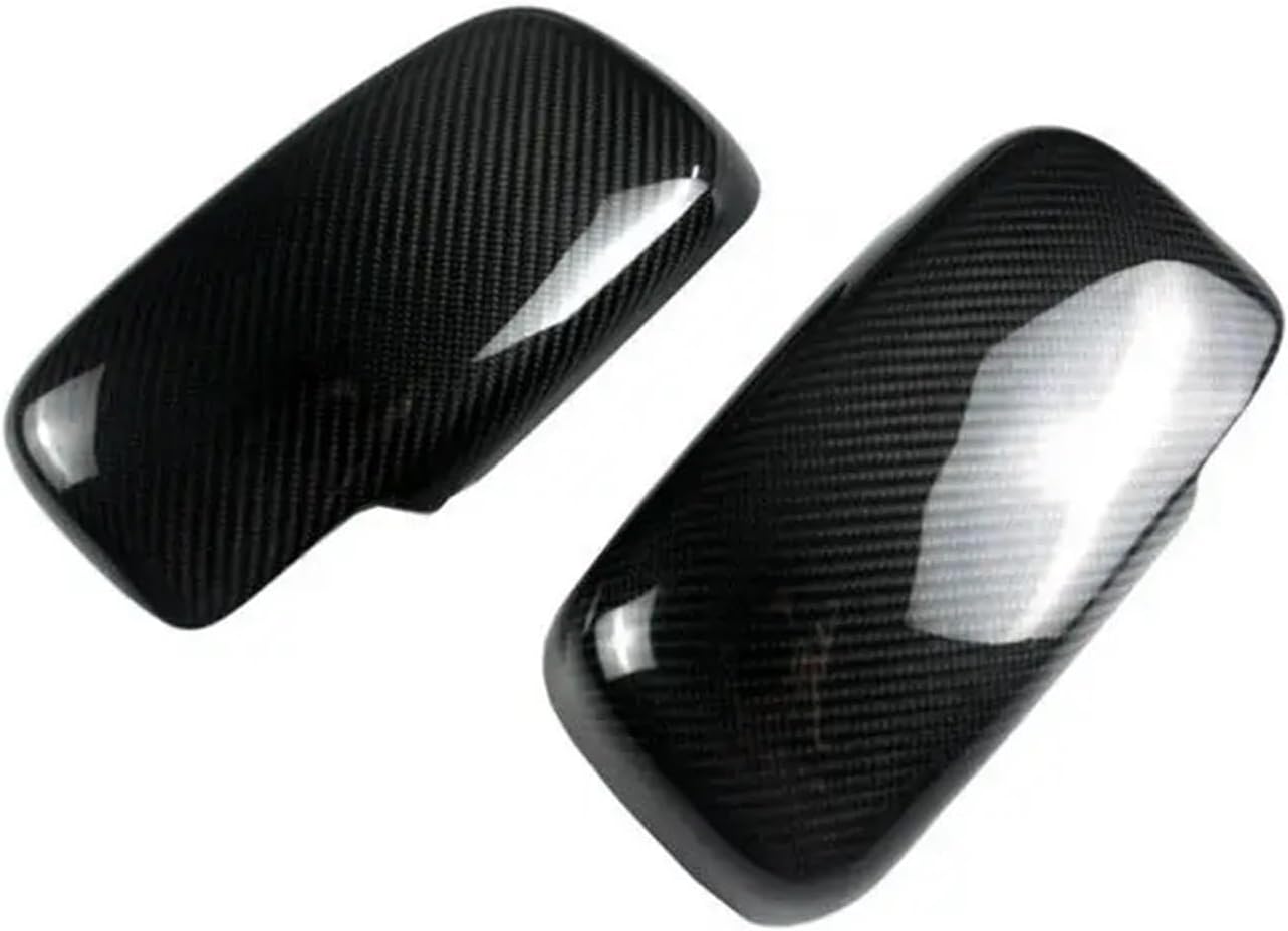 Compatible For Lancer EVO 2002-2007 Real Carbon Fiber Car Rearview Side Mirror Cover Wing Cap Exterior Door Rear View Case Trim