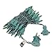 Novelty Lights 11 Feet 50 Bulbs Traditional Incandescent Mini Lights, Green on Green Wire with 2.5