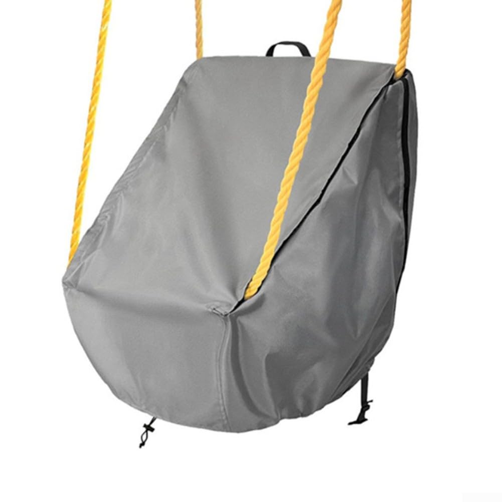 Durashmall Outdoor Toddler Swing Seat Cover 420D Oxford Waterproof UV Resistant with Zipper and Fasteners for Baby Swing Protection Black Grey 40x40x50cm(Gray)