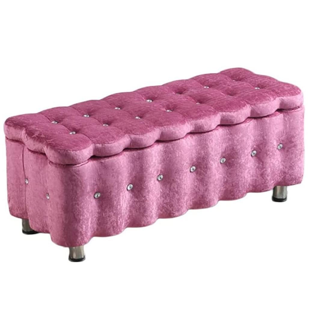 Taburete Cambiador de Zapatos para el hogar, Taburete para sofá, Taburete de Almacenamiento, Taburete bajo Nordic Ice Fleece, Taburete para pies, Taburete para Tienda de