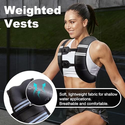Chaleco lastrado para mujer con pesas de entrenamiento ajustable y tiras reflectantes 2