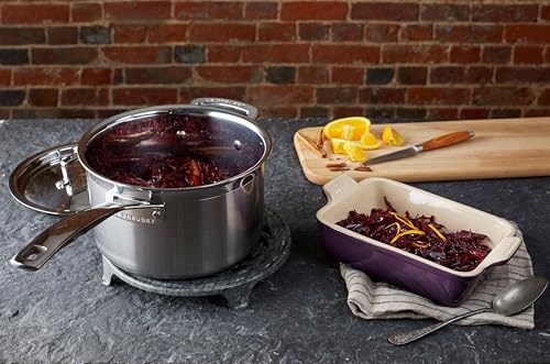Image of Le Creuset Stainless Steel Classic 3-Ply Saucepan, 3qt