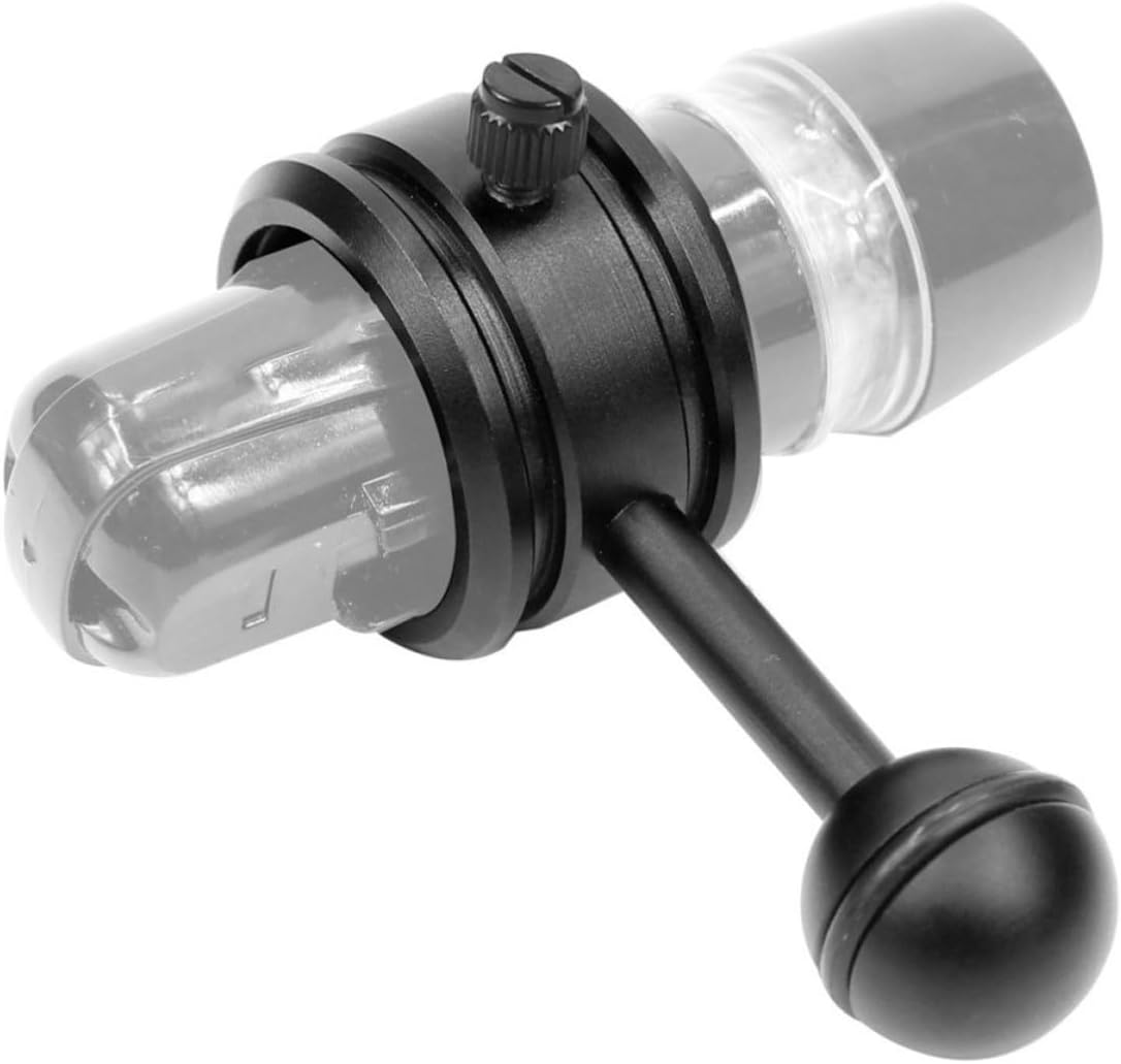 Diving Flashlight Holder Clamp Mount for Underwater Photography, Sturdy Aluminum Alloy and Abs Construction, Flexible Usage with Ball Clamp Design, Compatible with Diving Light