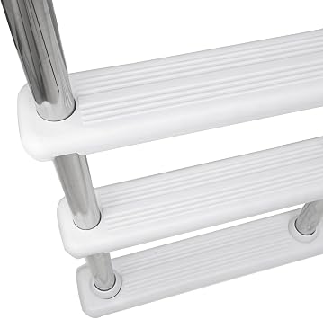 XtremepowerUS 5-Step Swimming Pool Ladder, Non-Slip Steps Ladder for In-Ground Stainless Steel Step for Indoor/Outdoor Pool, (5 Step)