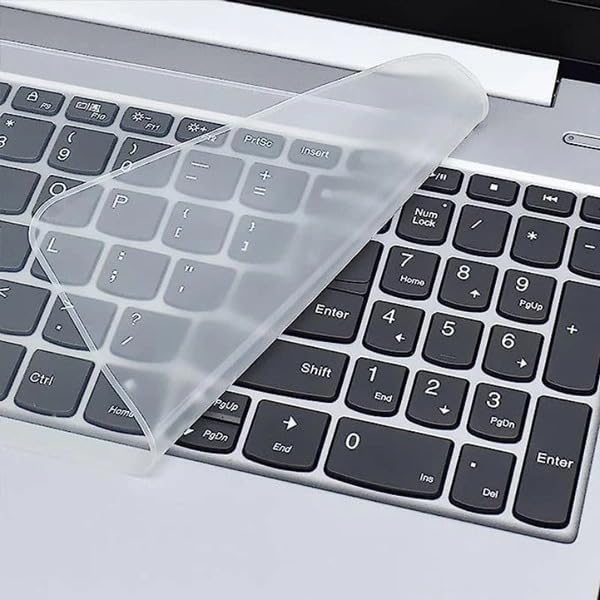 Image of 4-in-1 Laptop Care Combo Transparent Laptop Skin with Screen Guard, Keyboard Protector and Cleaning Gel Anti-Scratch, Dustproof Laptop Accessories - Fits upto15.6 Inch Laptops