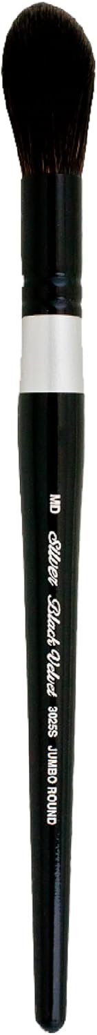 Silver Brush Limited 3025SM Jumbo Round Wash Brush for Watercolor, Size Medium, Short Handle