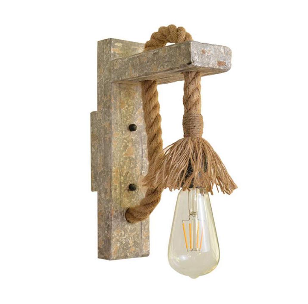 DC VOLTAGE Vintage Wall Light, 2 Pack Wooden Sconce Indoor Light With - View #11