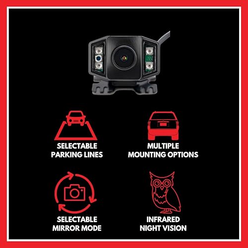 Miniatura 4 de EchoMaster Wrangler JKJL - Cámara frontal o trasera, visión nocturna, líneas de estacionamiento ajustables, modo espejo seleccionable, opciones de