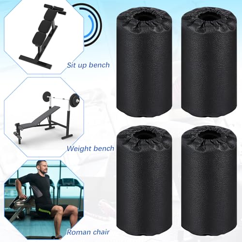 Hollowfly 4 Pcs Foam Foot Pads Foam Roller Pad Replacement for Weight Bench Inversion Table and Gym Exercise Equipments(8 x 3.5 x 0.8 Inches)