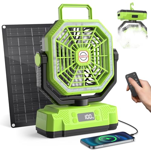 Imagen de Ventilador Camping con Panel solar de 10 W