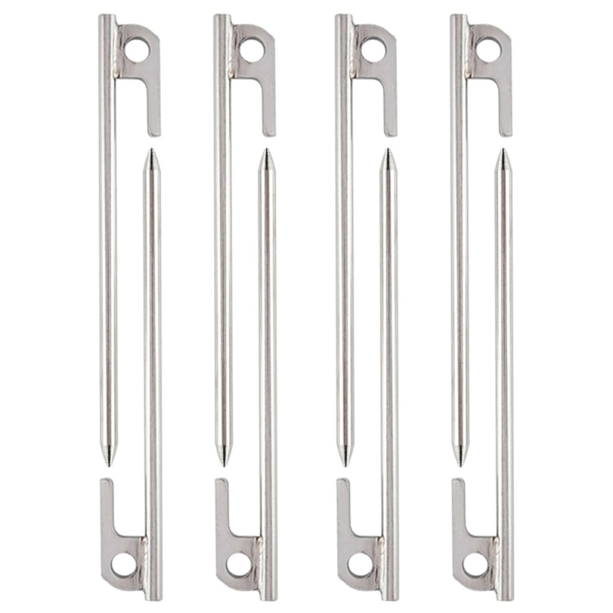 8 Pièces Piquets de Tente 30cm en Acier Inoxydable pour Camping