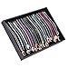 Stratalife Necklace Organzier Stackable Jewelry Tray Large Necklace Holder Organzier Velvet Jewelry Display for Selling Necklace Storage for Women Girls (Black)
