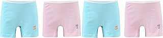 شارمين ملابس داخلية للبنات، بوكسر شورت، 2 في كل عبوة، متعددة الالوان متنوعة 6، مقاس 3-4 سنوات (عبوة من قطعتين)