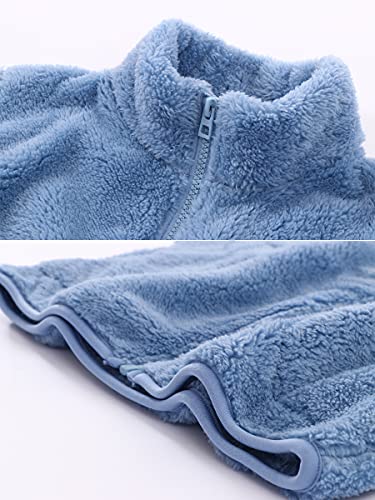 ANIMQUE Bambini Giacca in Pile Corallo Colletto in...