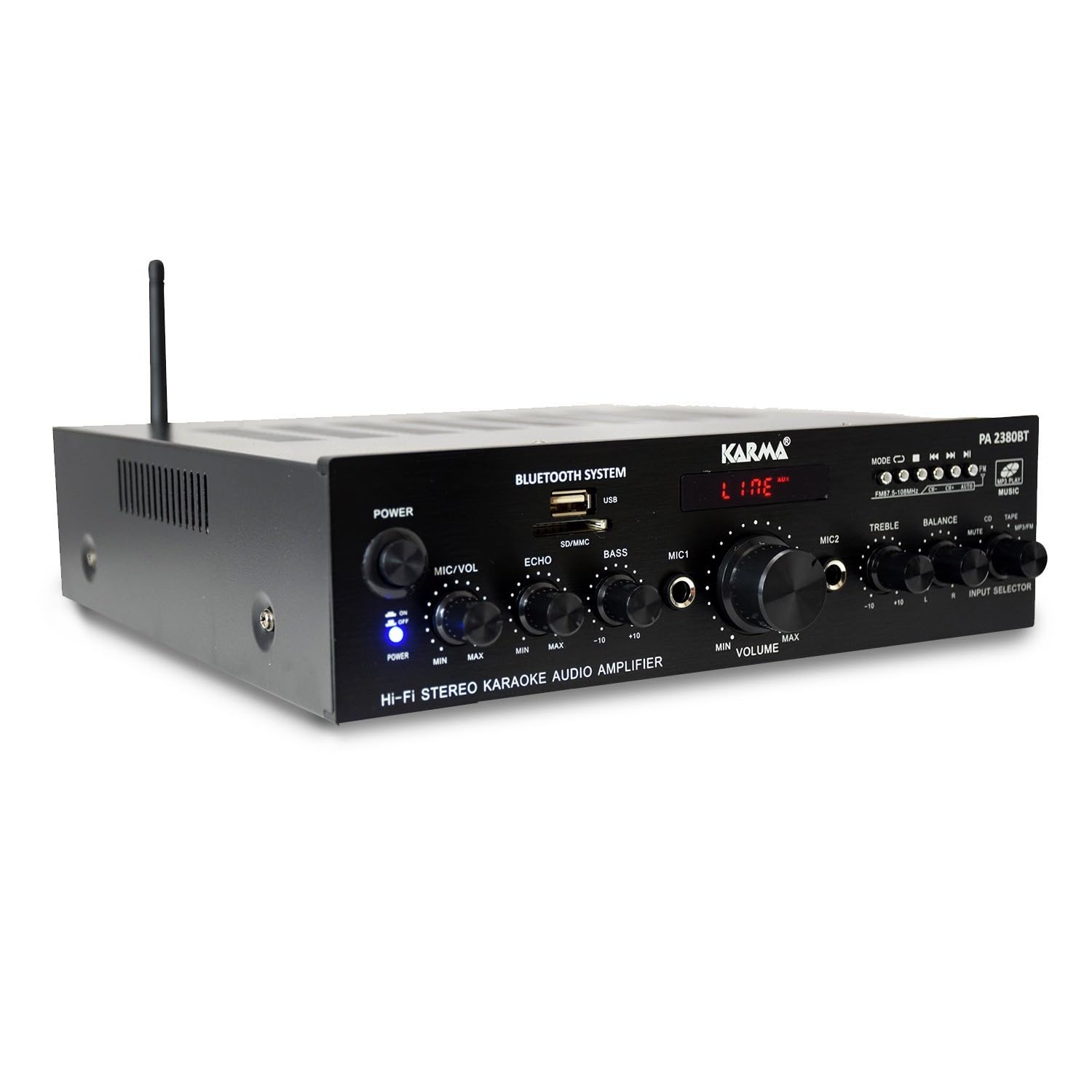 Evidence Acoustics Altoparlanti a colonna HiFi/Home-Cinema, EA-800-PG, 1000 W PMPO + amplificatore stereo 2 x 50 W, USB MP3 SD Bluetooth, FM