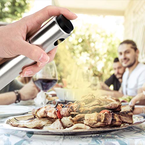 Ruolan Olive Oil Sprayer Mister Oil Sprayer for Cooking Versatile Stainless Steel Oil Bottle for Kitchen BBQ, Grilling and Roasting