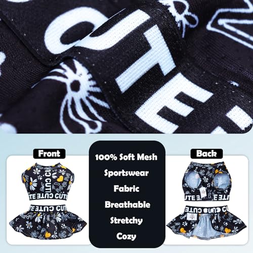 Image of CuteBone Two Piece Dog Sports Dress Athleisure Puppy Skirt Lightweight Small Dogs Girl Clothes Cat Apparel SPS14L