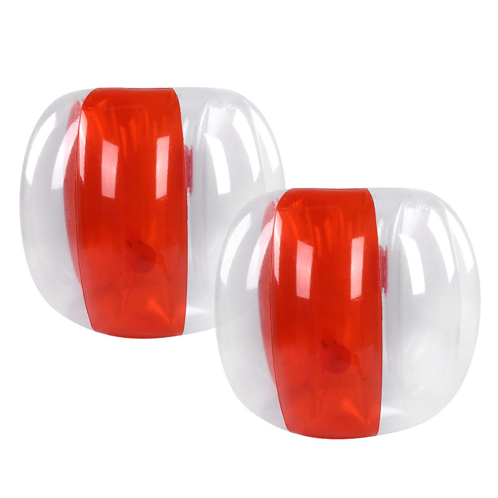 RiToEasysports Inflatable Bubble Balls, 120cm Outdoors Bubble Toy Active Play Soccer Toy for Adult Inflatable Playing Supplies (Transparent Red)