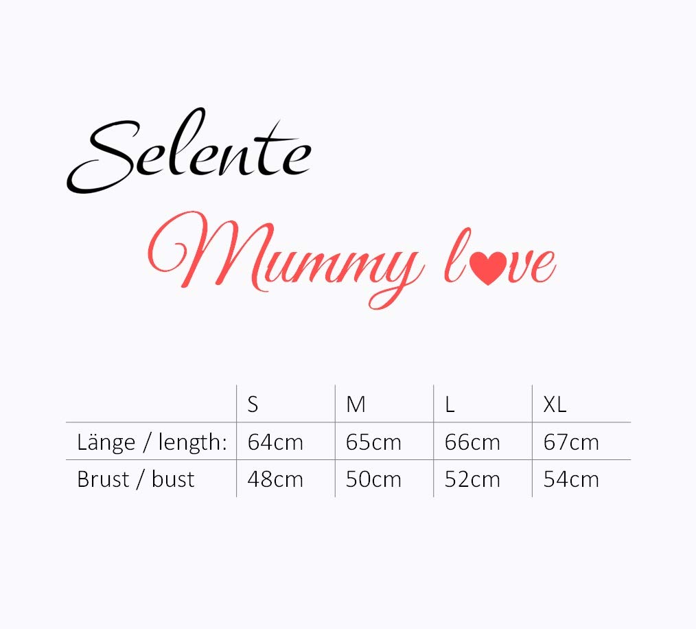 Selente Mummy Love Sweat à Capuche/Veste/t-Shirt à Manche Longues Grossesse/maternité en 100% Coton. Fabriqué dans l'UE.