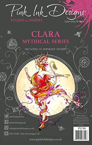 Pink Ink Designs Clara-Clear Stamp Set, A5, Transparent