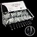 VIVACE 2PACK Natural/Clear Long Stiletto 500 Artificial Fake Gel Nail Tips (Total 1000Tips) 10Sizes For Nail Salon Nail Shop (28510/28512) (Long Stiletto)