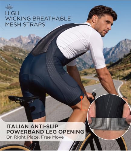 Image of Ceroti Custom Apparel Service Men's Pro Long Inseam Cycling Bibs, Side Cargo Pockets Bibs Optional,Bike Shorts UPF50+