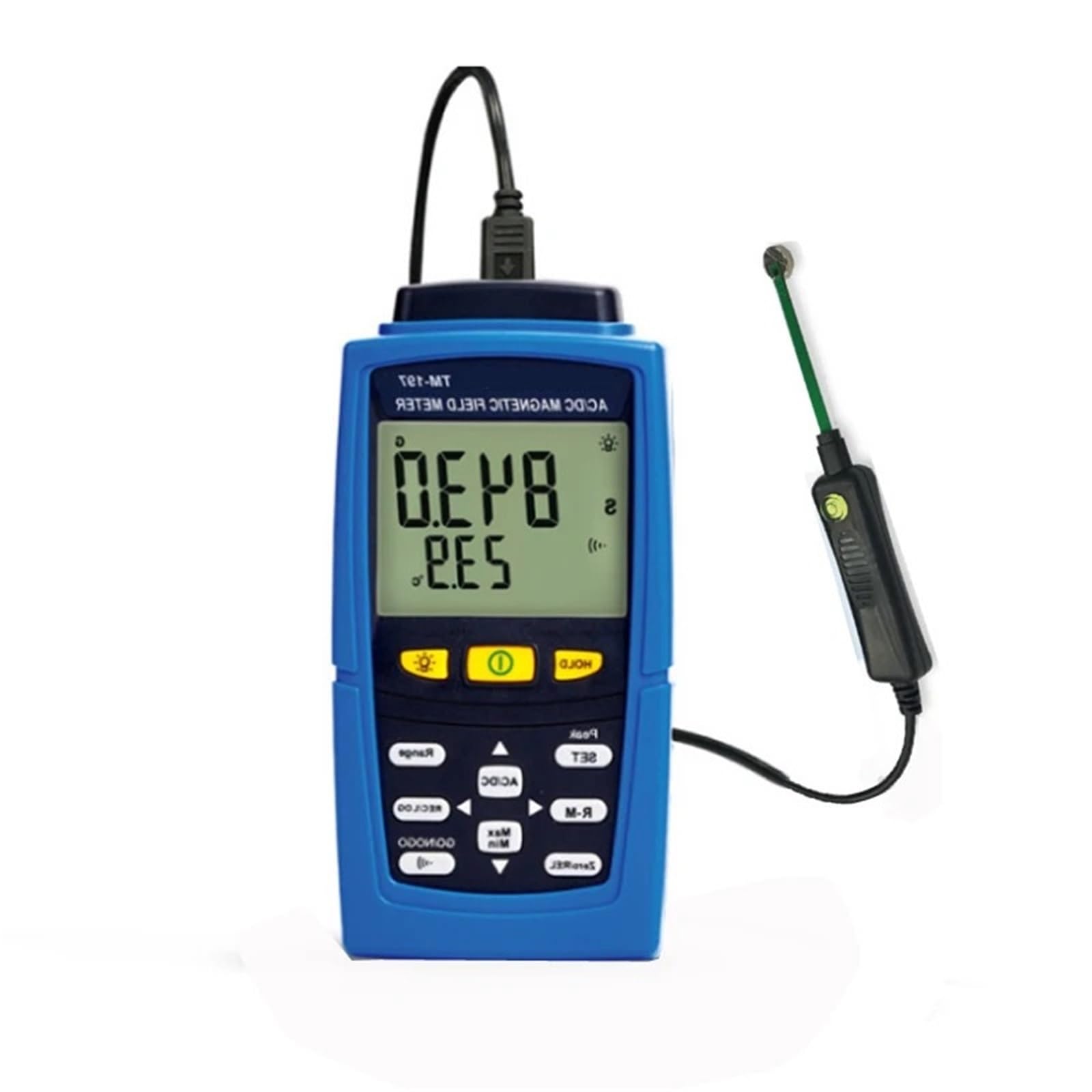 Medidor de campos electromagnéticos Tm-197 Ac/Dc Gaussmeter Medidor De Fuerza Campo Magnético Magnetómetro Rango 3000mt para construcciones