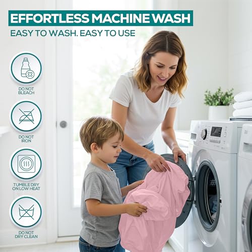 Image of Utopia Bedding Premium 100% Waterproof Pillow Protectors with Zipper King Size (Set of 2), Bed Bug and Dust Mite Proof Zippered Pillow Covers, Pillow Encasement Cases, Pink